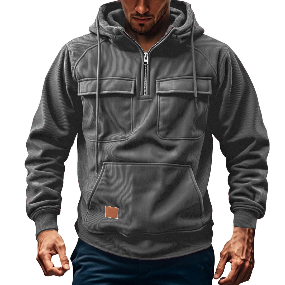 Herren Fleece-Hoodie mit praktischen Taschen Echoarchiv