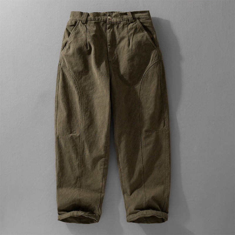 Herren Lockere Cargohose im Utility‑Stil mit verstärkten Kniepaneelen und konischem Bein Echoarchiv