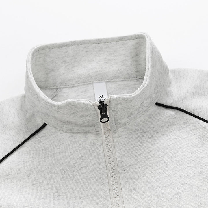 Herren sportlicher Pullover mit kurzer Reißverschlussöffnung Echoarchiv