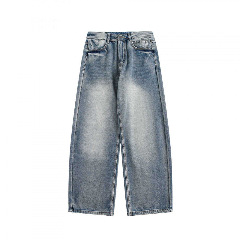 Damen Highwaist Weite Jeanshose im Vintage-Washed-Look mit weitem Bein Echo Archiv