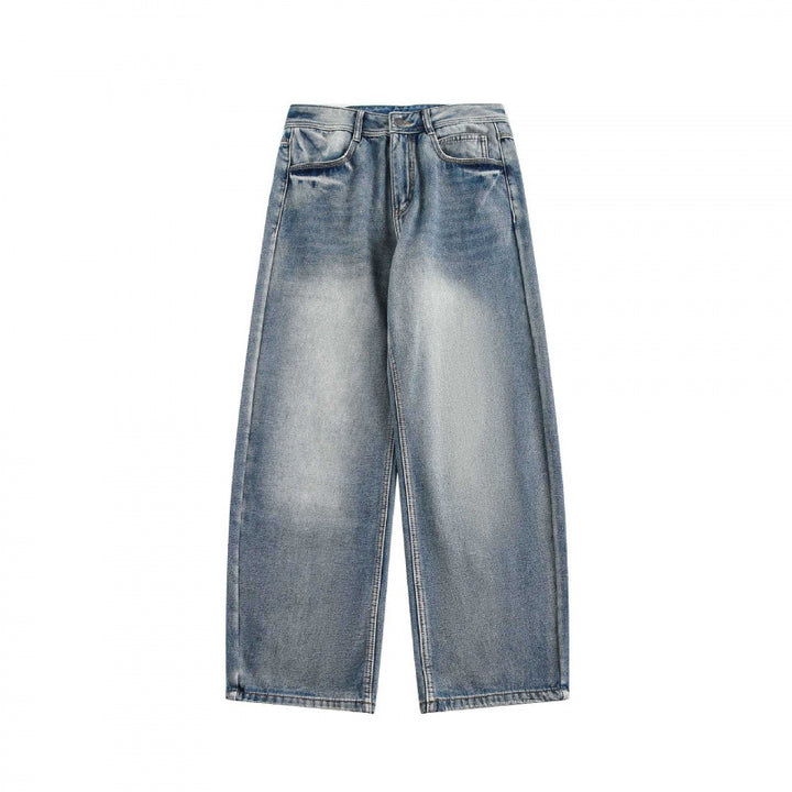 Damen Highwaist Weite Jeanshose im Vintage-Washed-Look mit weitem Bein Echo Archiv