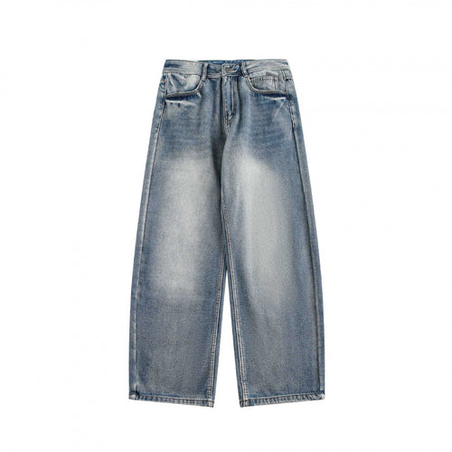 Damen Highwaist Weite Jeanshose im Vintage-Washed-Look mit weitem Bein Echo Archiv