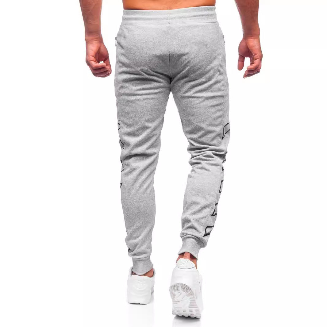 Herren Sportliche Jogginghose mit Reißverschlusstaschen Echoarchiv