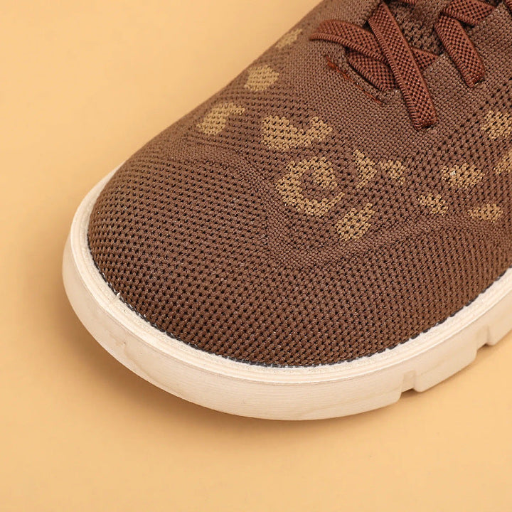 Damen Atmungsaktive Sneaker mit modischem Leopardenmuster Echo Archiv