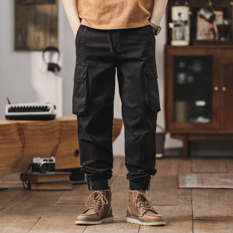 Herren Tactical-Style Cargojogger mit Tunnelzugbund, großen Klappentaschen und gerippten Beinabschlüssen Echo Archiv
