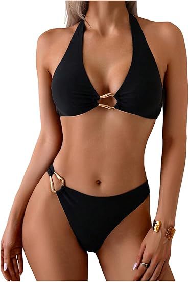 Damen Triangel-Bikini mit raffiniertem Ringdetail Echo Archiv