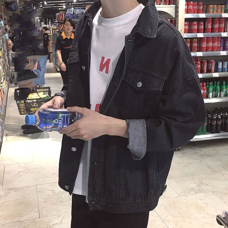 Herren Lässige Denimjacke im Vintage-Stil Echoarchiv