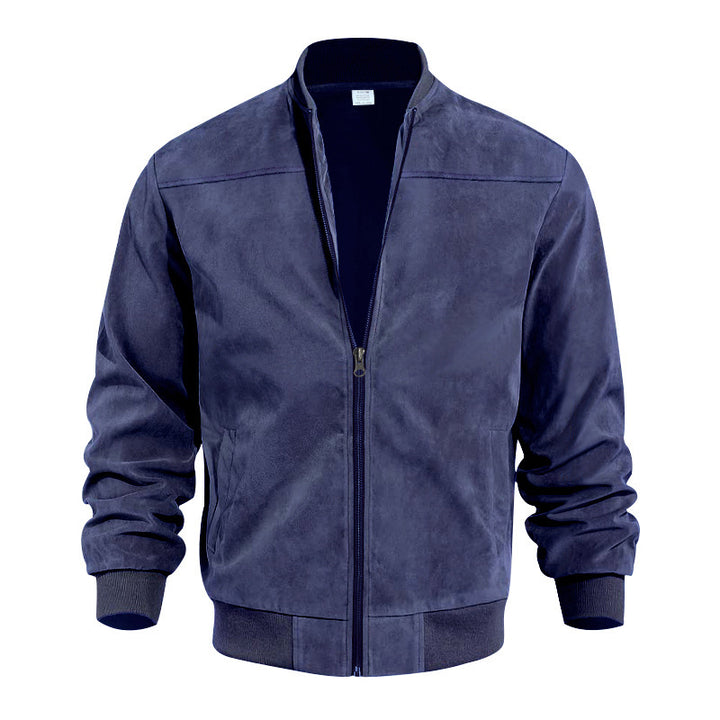 Herren angesagte Bomberjacke aus weichem Wildlederimitat Echoarchiv