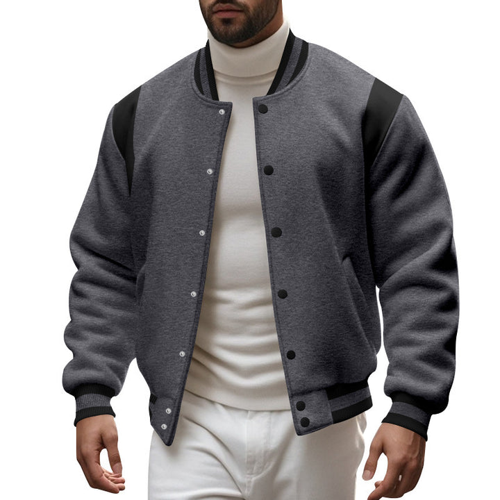 Herren sportliche Collegejacke mit kontrastierenden Ärmeln Echoarchiv