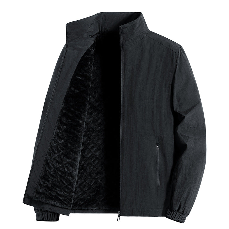 Herren ultraleichte atmungsaktive Freizeitjacke mit Mesh-Innenfutter Stehkragen und Reißverschlusstaschen Echoarchiv