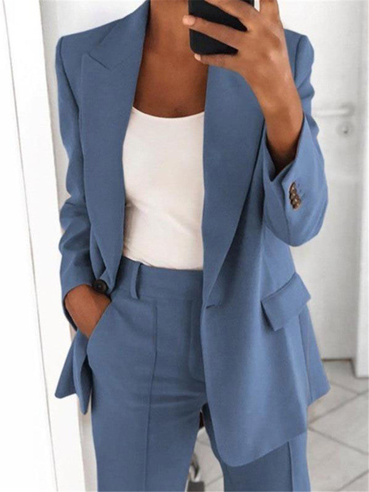 Damen nan Business-Blazer-Set mit strukturierter Oversize-Silhouette, Reverskragen und Bundfaltenhose Echo Archiv