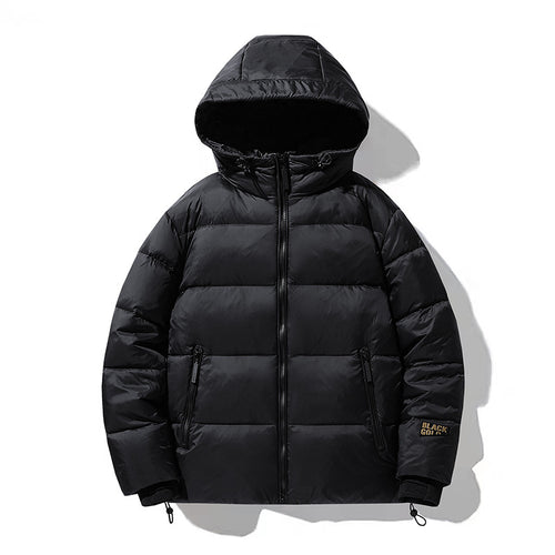 Herren Volumen-Steppjacke mit Kapuze, wasserabweisender Shell und Kordelzug Echo Archiv