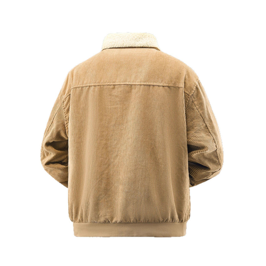 Herren kuschelige Teddy-Fleecejacke mit praktischen Brusttaschen und elastischen Bündchen Echoarchiv