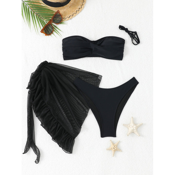 Damen Bandeau-Bikini-Set mit fließendem Wickelrock Echo Archiv
