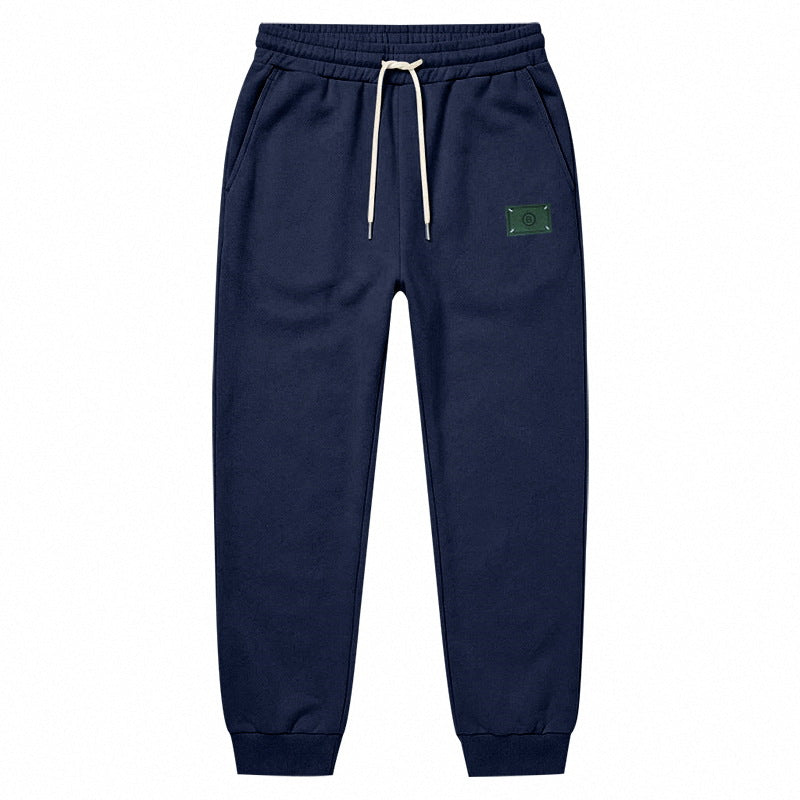 Herren Minimalistische Fleece-Jogginghose mit elastischem Tunnelzug und schmalen Bündchen – Sorevano