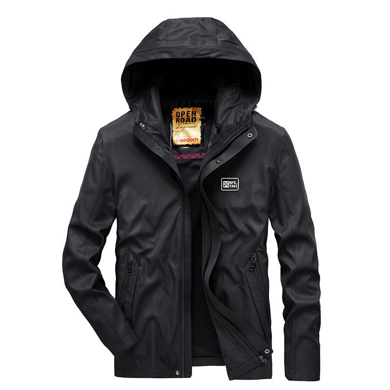 Herren Softshell-Adventurejacke mit Kapuze, atmungsaktiv und wind- sowie wasserabweisend Echo Archiv