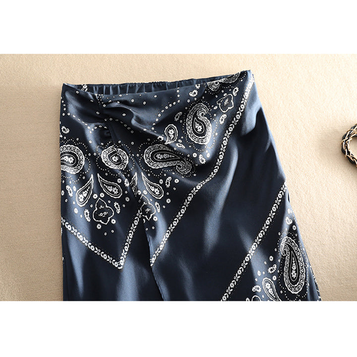 Damen Eleganter langer Rock mit Paisleymuster Echoarchiv