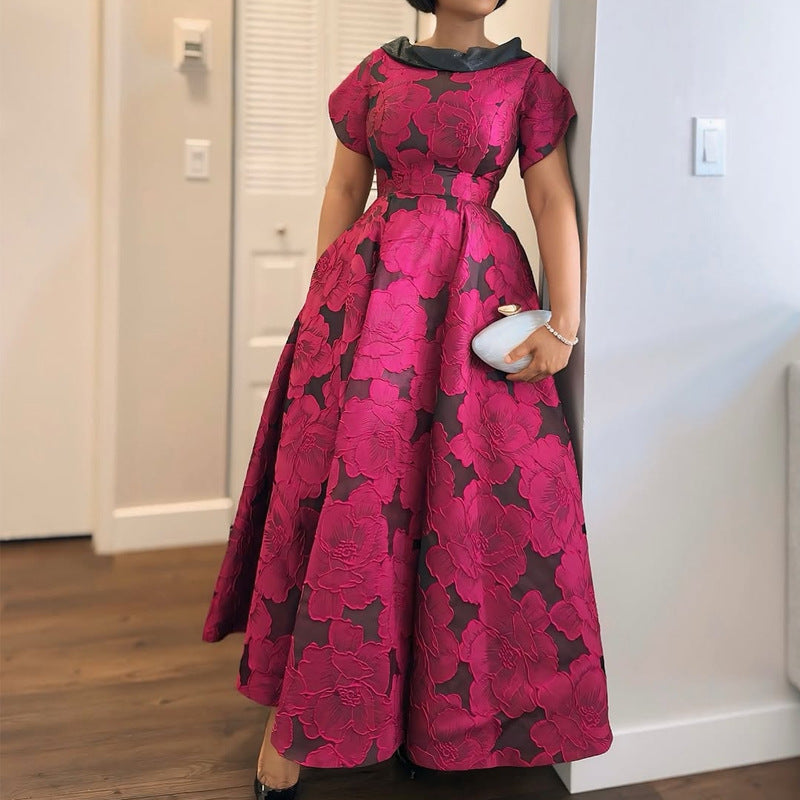 Damen Elegantes Midikleid mit floralem Design und strukturiertem Oberteil Echo Archiv