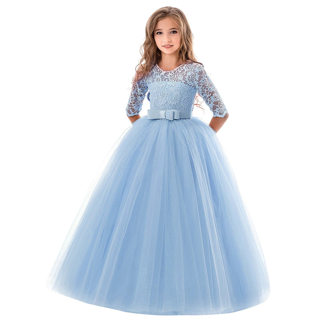 Damen Prinzessinnenkleid mit Spitzenoberteil und Tüllrock Echoarchiv