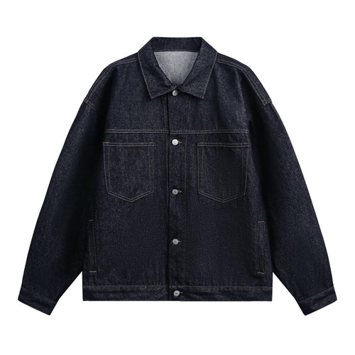 Unisex Oversize Jeansjacke mit kastigem Schnitt und großen Brusttaschen Echo Archiv