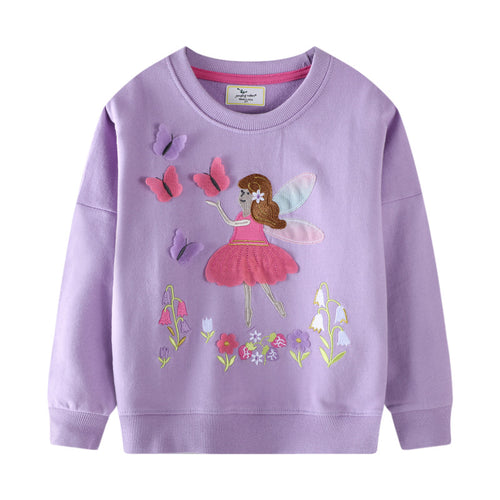 Mädchen Sweatshirt mit verzaubertem Feen- und Schmetterlingsdesign Echo Archiv