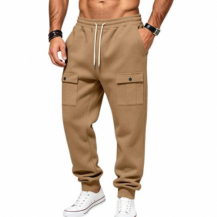 Herren Cargo-Jogginghose mit Bündchen, Tunnelzug und aufgesetzten Klappentaschen Echoarchiv