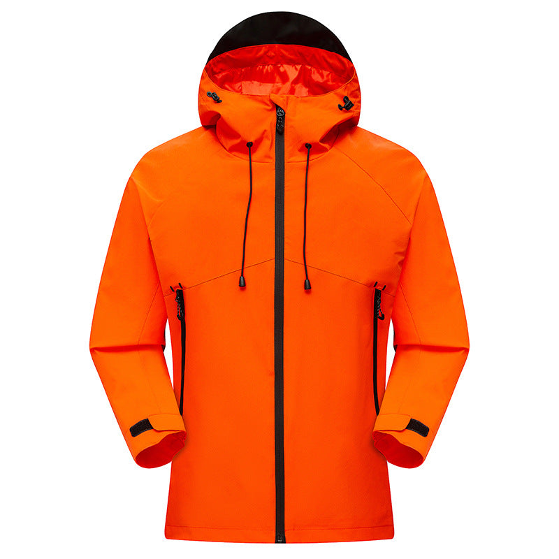 Herren winddichte Outdoor-Jacke mit verstellbarer Kapuze Echoarchiv