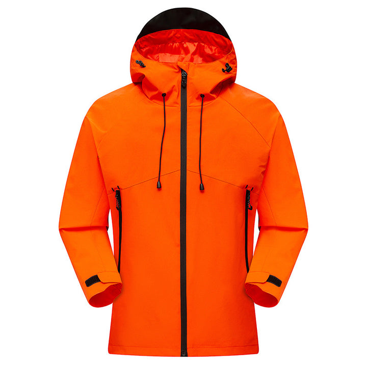 Herren winddichte Outdoor-Jacke mit verstellbarer Kapuze Echoarchiv