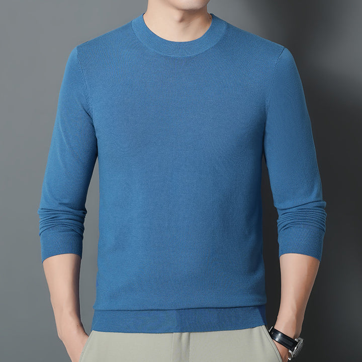 Herren Feiner Rundhalspullover aus Feinstrick mit schmaler Silhouette Echo Archiv