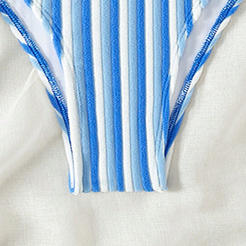 Damen Bikinislip mit verstellbaren Trägern und gestreiftem Design Echo Archiv