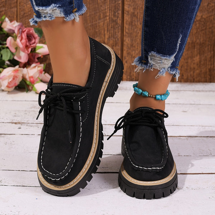 Damen Chunky-Mokassin-Loafer mit profilierter Gummisohle Echoarchiv