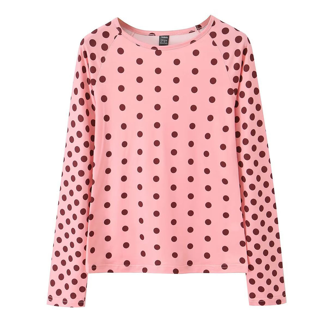 Damen UV‑Schutz‑Langarmshirt mit Rundhalsausschnitt und Tupfenmuster Echo Archiv