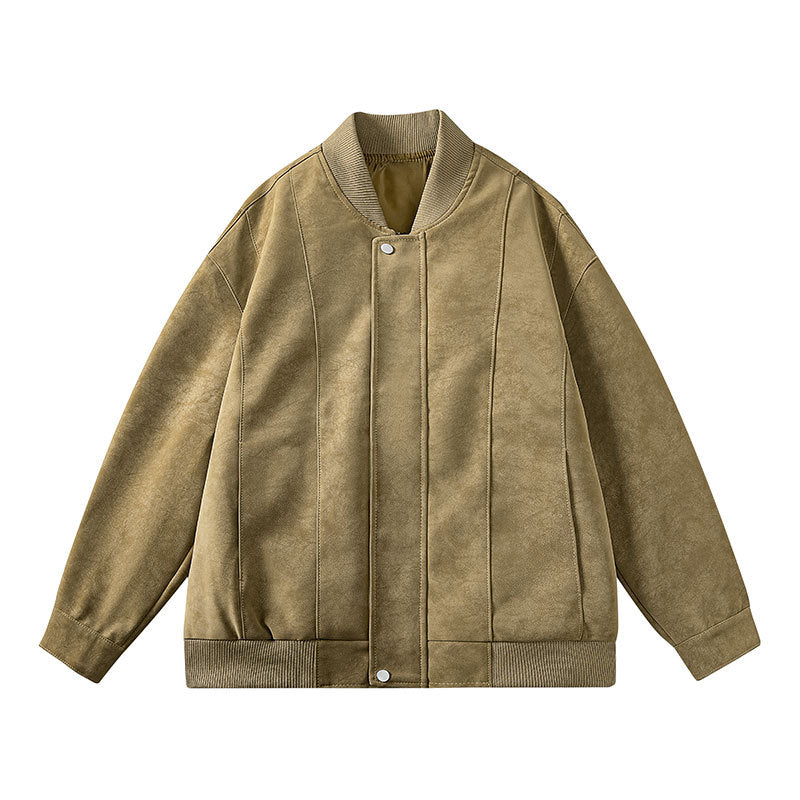 Herren Lässige Velourslederjacke – Taviero