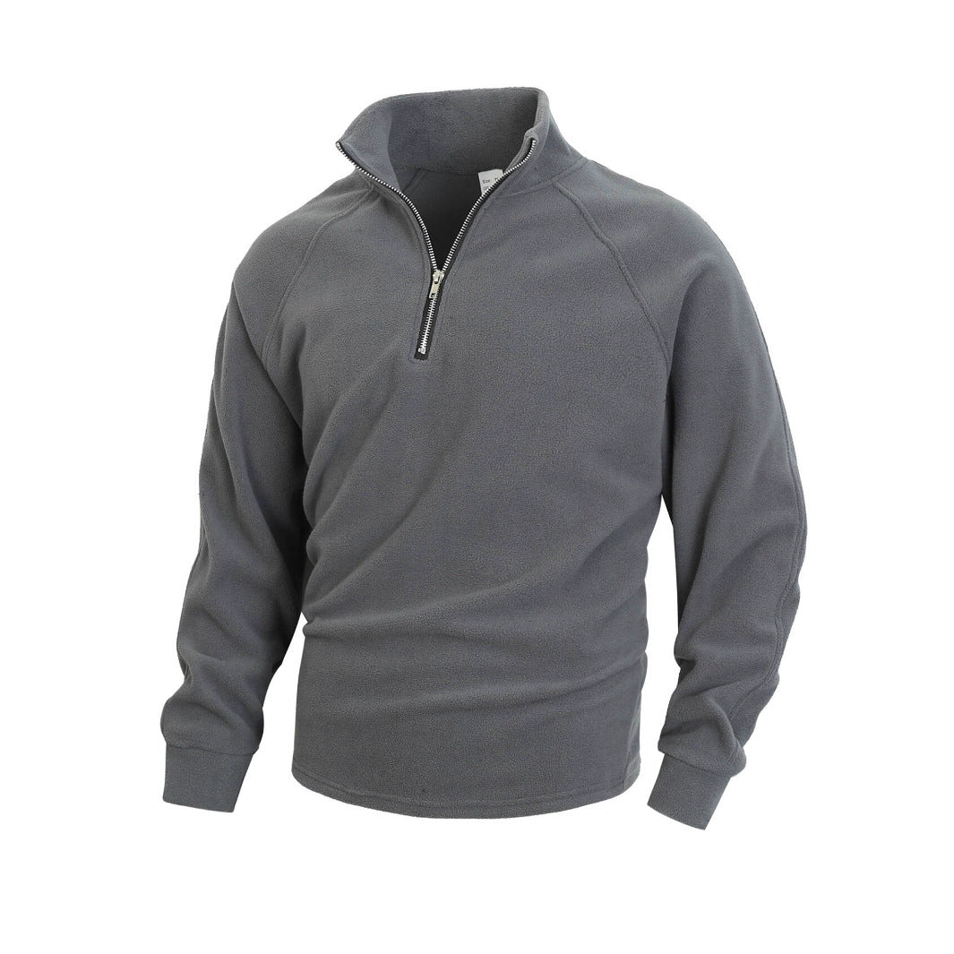 Herren Fleece-Pullover mit hohem Kragen und Reißverschluss Echoarchiv