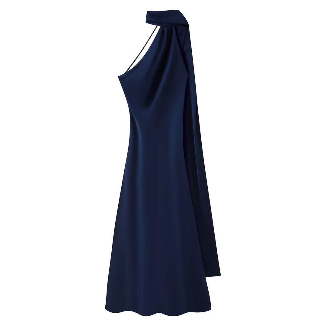 Damen Maxikleid mit elegantem Halterneck und fließendem Schnitt Echo Archiv