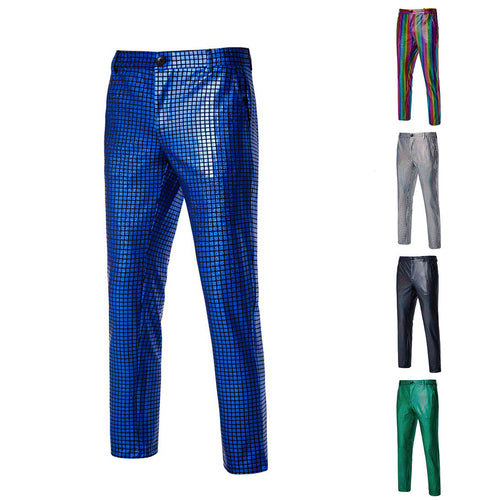 Herren Glamouröse Disco-Hose mit schimmerndem Obermaterial Echoarchiv