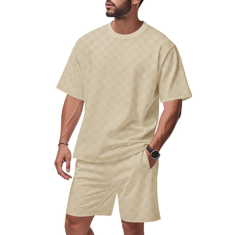 Herren lässiges Freizeit-Set mit atmungsaktiven Shorts und oversized T-Shirt Echoarchiv