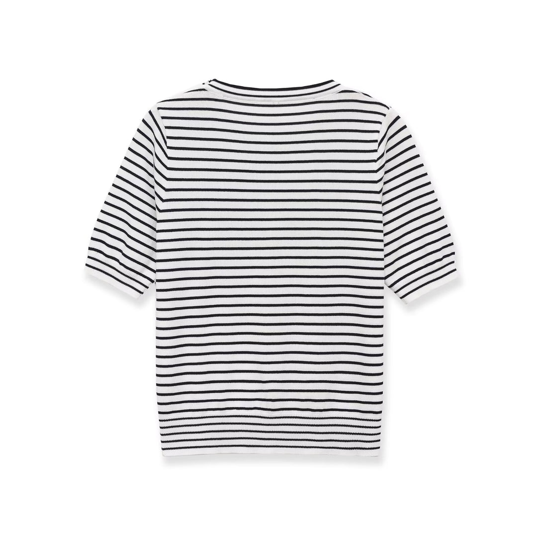 Damen gestreiftes T-Shirt mit kurzen Ärmeln Echo Archiv