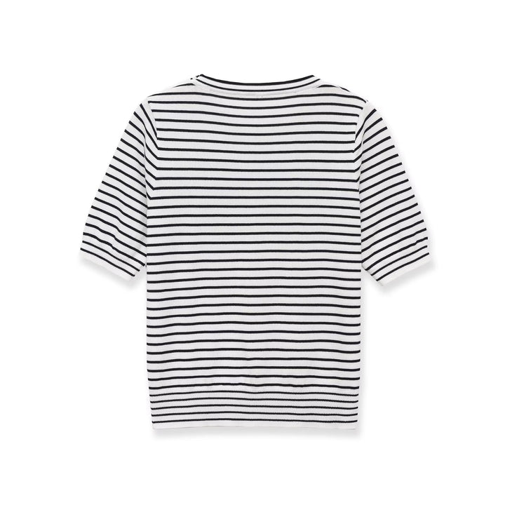 Damen gestreiftes T-Shirt mit kurzen Ärmeln Echo Archiv
