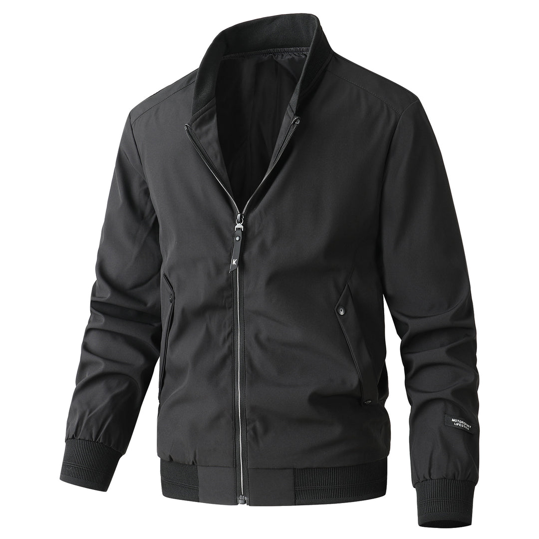 Herren elegante Übergangsjacke mit modischem Stehkragen Echoarchiv