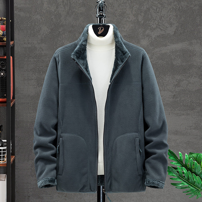 Damen Kuschelige Fleecejacke mit Teddyfutter, Stehkragen und Zwei Reißverschlusstaschen Echo Archiv