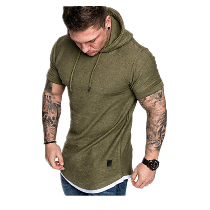 Herren Hoodie mit modischem Kurzarm und lässigem Schnitt Echoarchiv