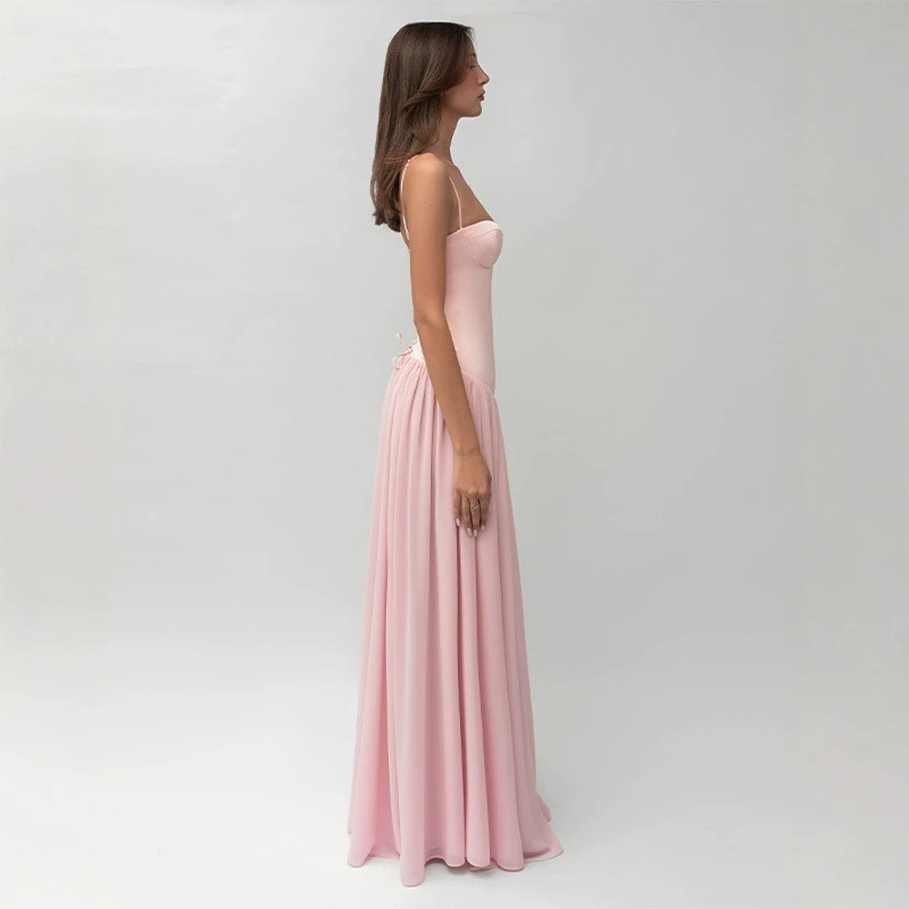 Damen nan modellierendes Bustier-Abendkleid mit vorgeformter Miederkonstruktion und weitfallendem Chiffon-Tellerrock Echo Archiv