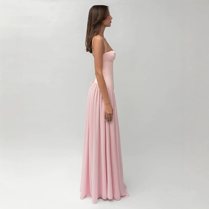 Damen nan modellierendes Bustier-Abendkleid mit vorgeformter Miederkonstruktion und weitfallendem Chiffon-Tellerrock Echo Archiv