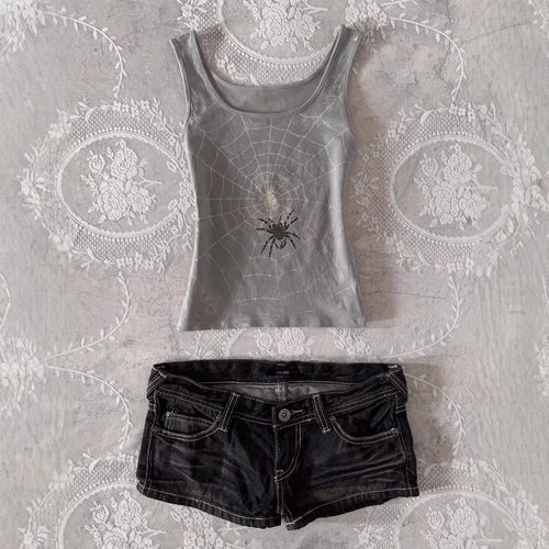 Damen Denim-Shorts mit lässigem Cut und auffälligen Nähte Echo Archiv