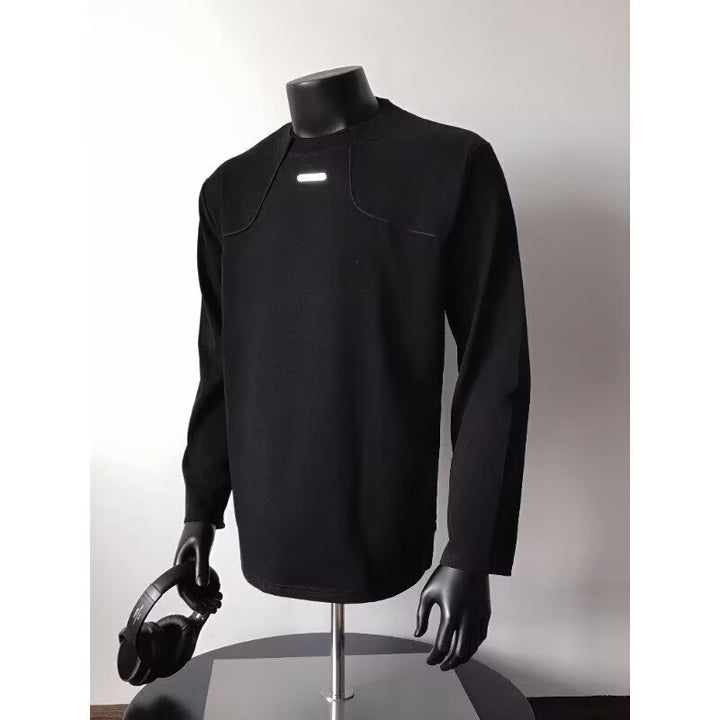 Herren Langärmeliges Urbanes Sweatshirt mit strukturierter Schulterpasse und Stehkragen – Norvane