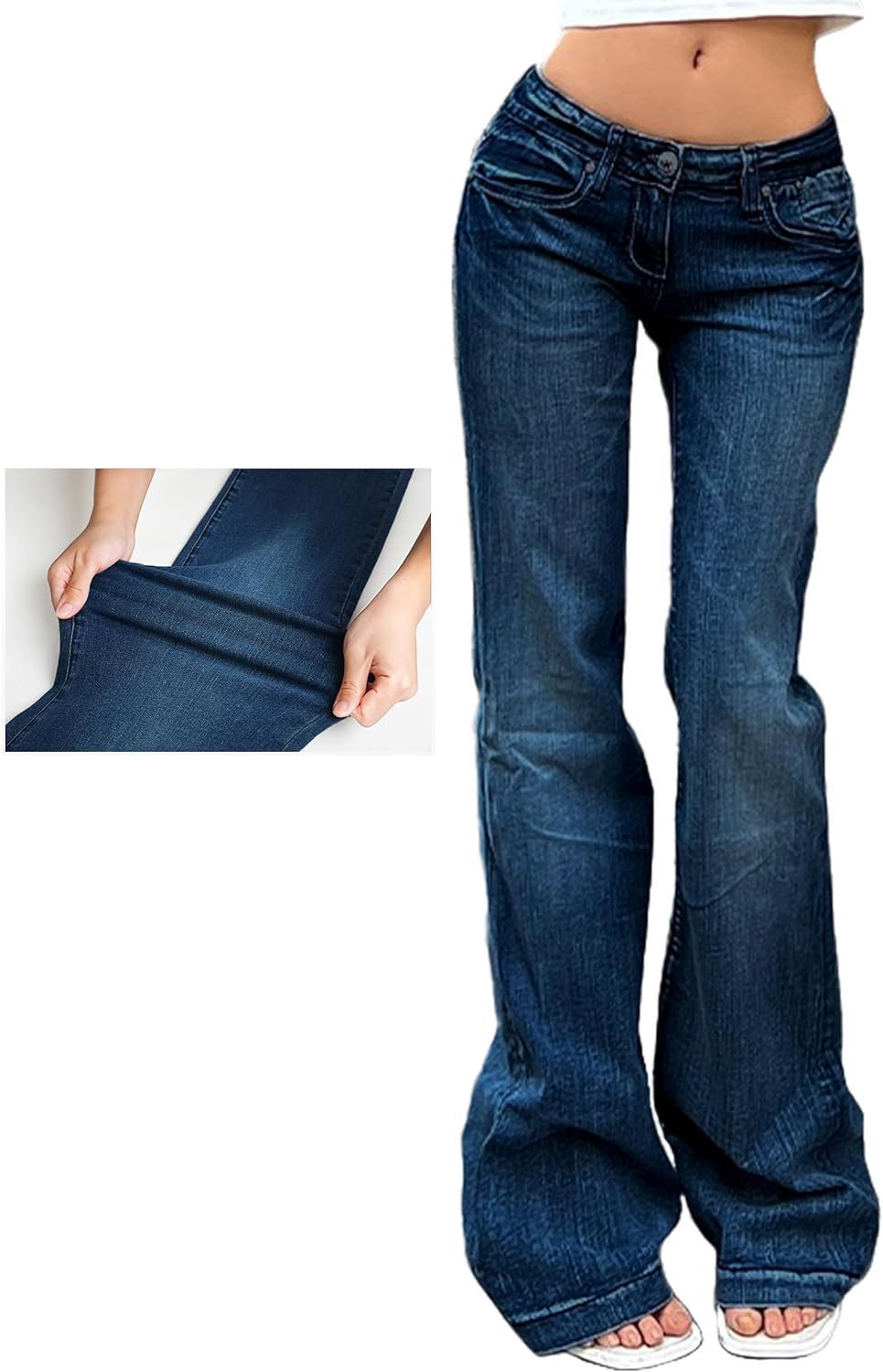 Damen Flared JEchoarchivns mit hohem Bund und Stretch