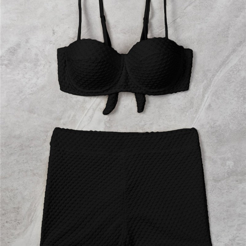 Damen Hoch tailliertes Bikini-Set mit gepolstertem Oberteil Echo Archiv