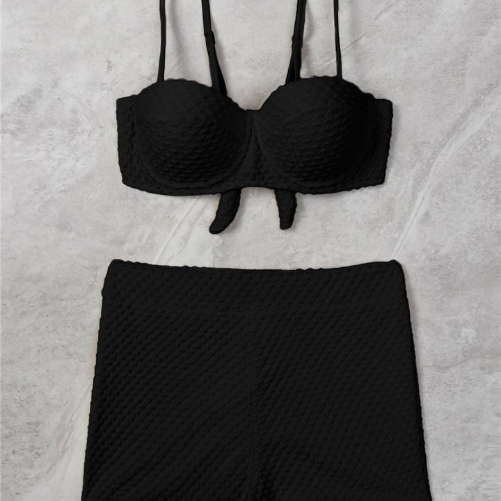 Damen Hoch tailliertes Bikini-Set mit gepolstertem Oberteil Echo Archiv
