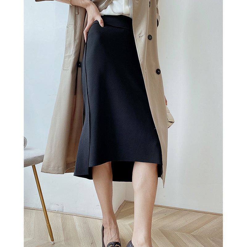 Damen Eleganter Bleistiftrock mit asymmetrischem Saum Echoarchiv